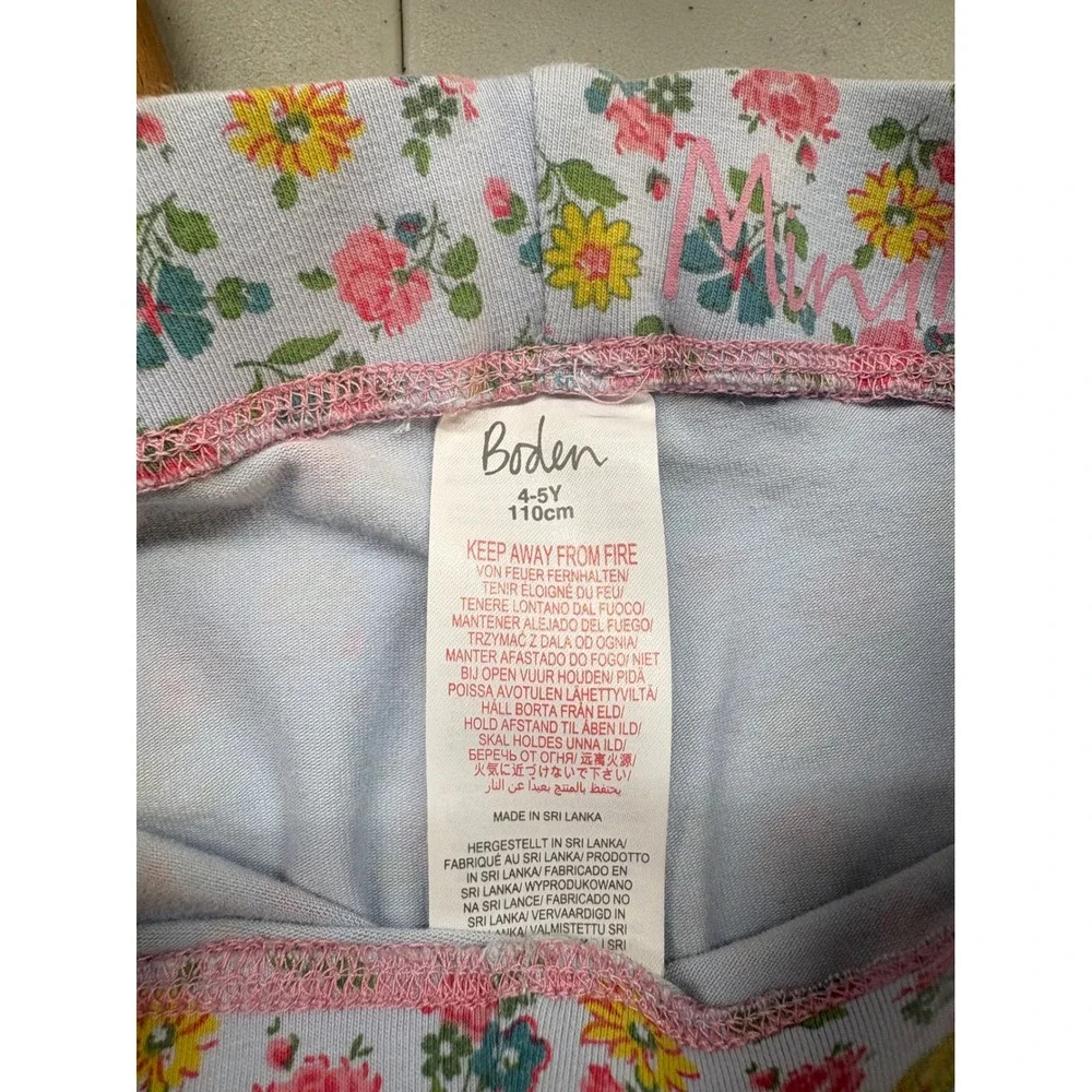 Biden Girls Size 4-5 Guinea Pig Leggings Pants Floral Flowers Back to School